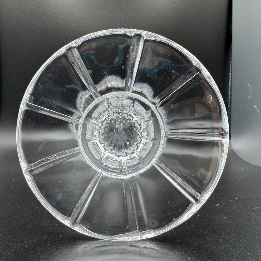 Pressed Glass Fairy Lamp Domed Shade Votive Candle Holder Clear Incl Dome & Base - Picture 5 of 12
